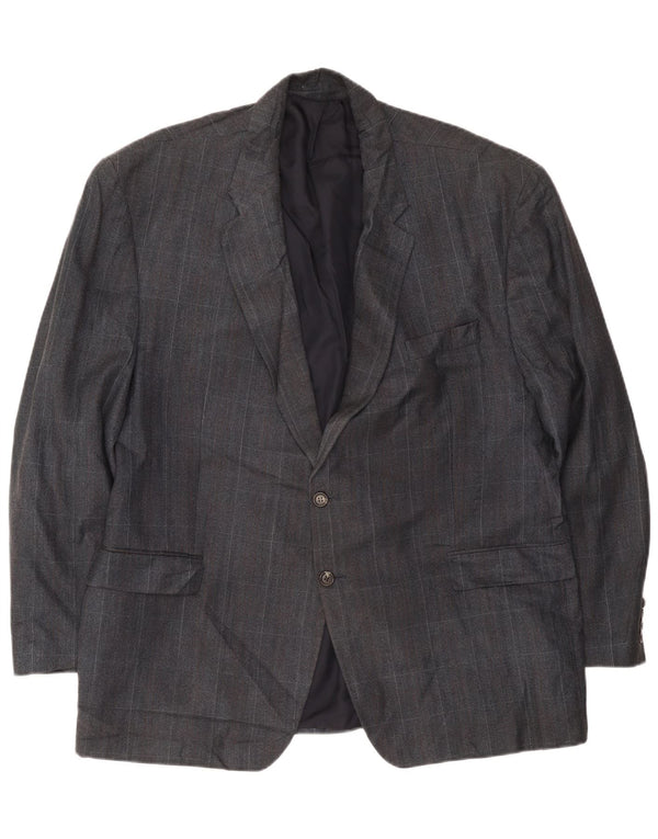 Chaps Veste blazer à 2 boutons pour homme UK 42 XL Bleu marine à carreaux