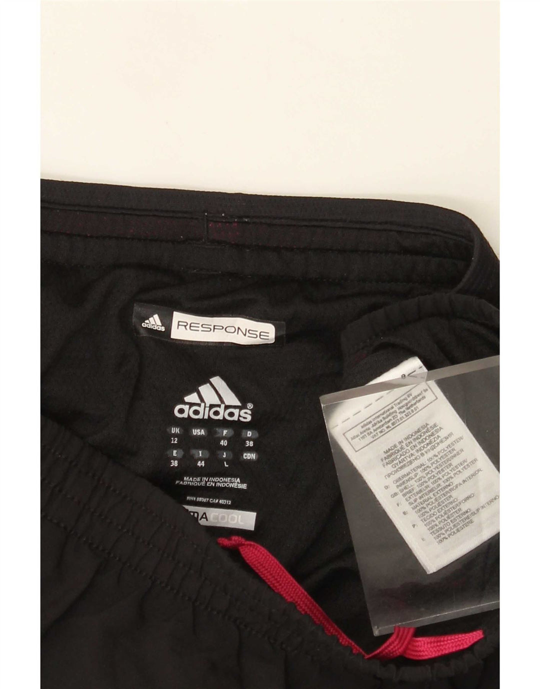 Adidas Womens Climacool Sports Shorts UK 12 Medium Black Polyester