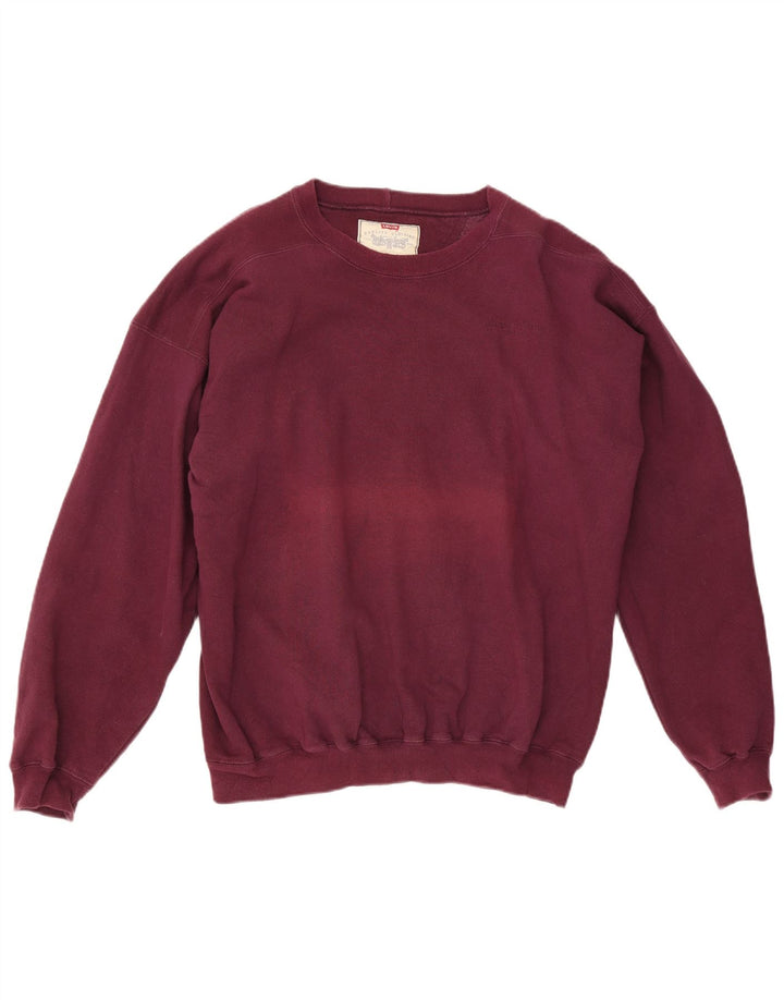 LEVI'S Mens Sweatshirt Jumper Large Maroon Cotton