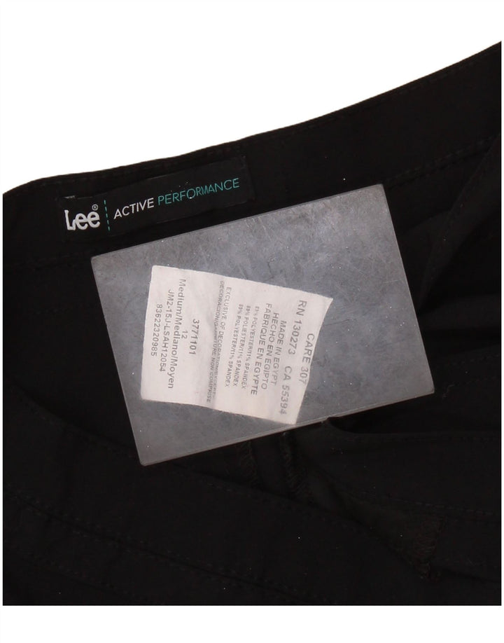 LEE Womens Cargo Shorts US 12 Large W34  Black Polyester