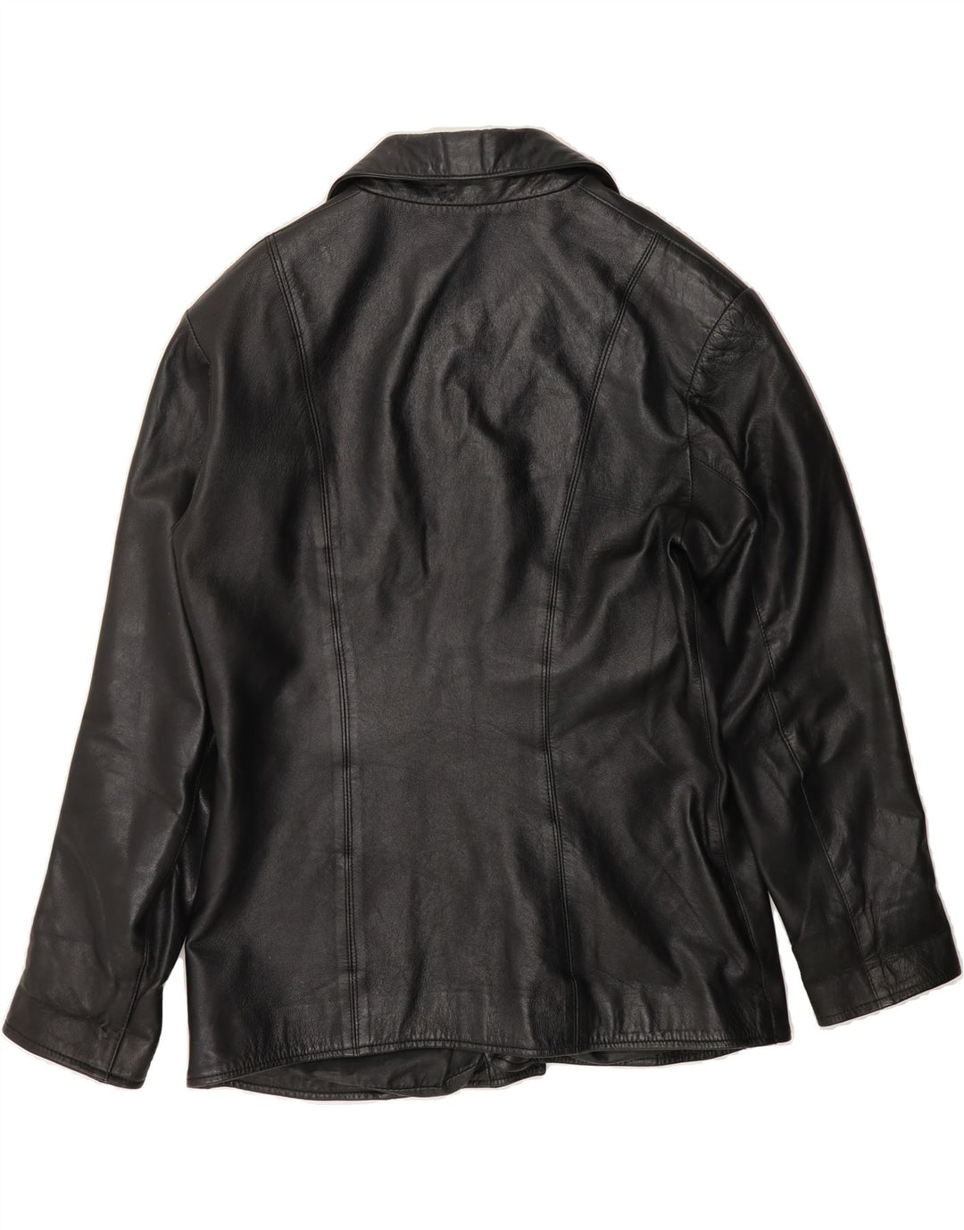 VINTAGE Womens Leather Jacket UK 14 Large Black Leather Vintage Vintage and Second-Hand Vintage from Messina Hembry 