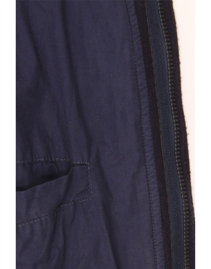 VINTAGE Mens Bomber Jacket UK 42 XL Navy Blue Colourblock