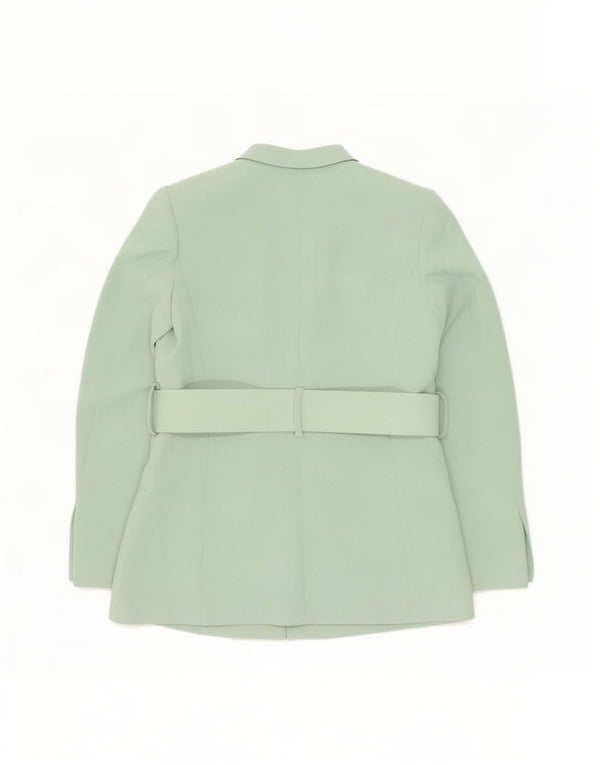 Jaqueta blazer feminina Zara UK 14 poliéster verde médio