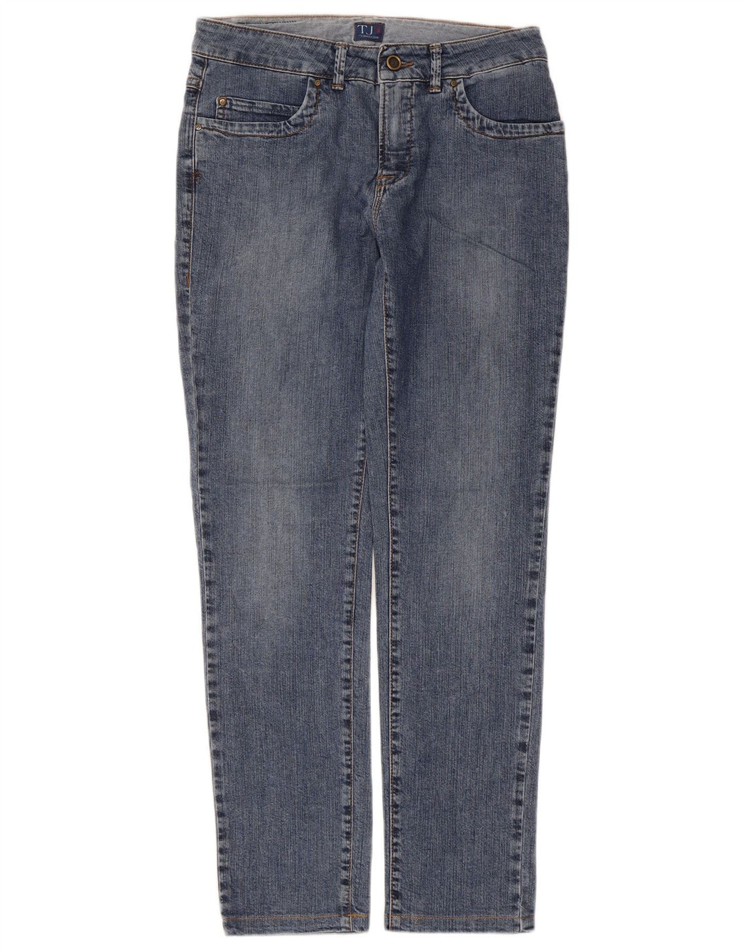 Trussardi Womens Slim Jeans W27 L28 Blue Cotton