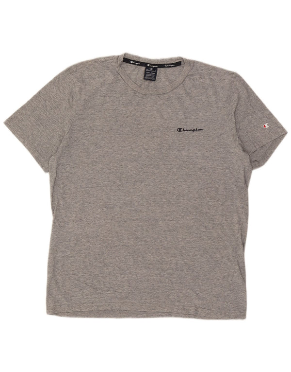 Champion Herre T-Shirt Top 2XL Grå Flecked Bomuld
