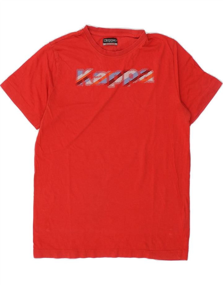 KAPPA Womens Graphic T-Shirt Top UK 14 Medium Red Cotton Vintage Kappa and Second-Hand Kappa from Messina Hembry 
