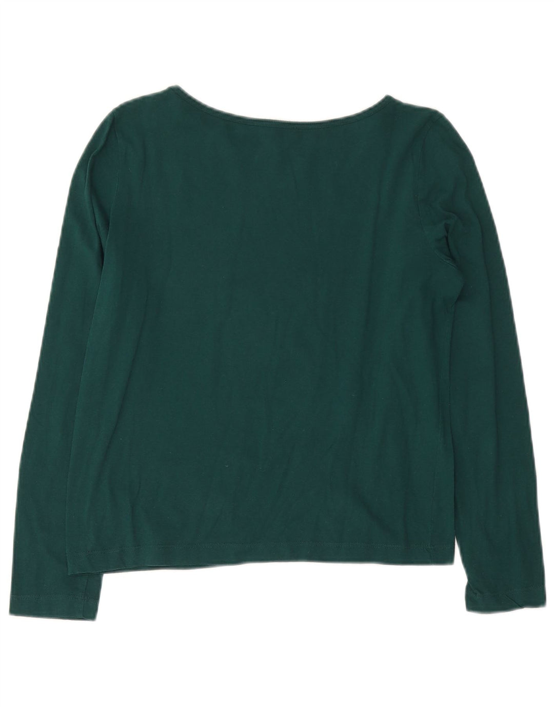 Zara Womens Crop Top Long Sleeve UK 14 Medium Green