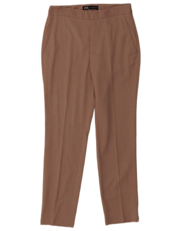 Pantaloni chino slim da donna Zara EU 34 2XS W24 L25 poliestere marrone