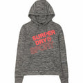 Superdry Graphic Hoodie-Pullover für Damen, UK 12, Mittelgrau geflecktes Polyester