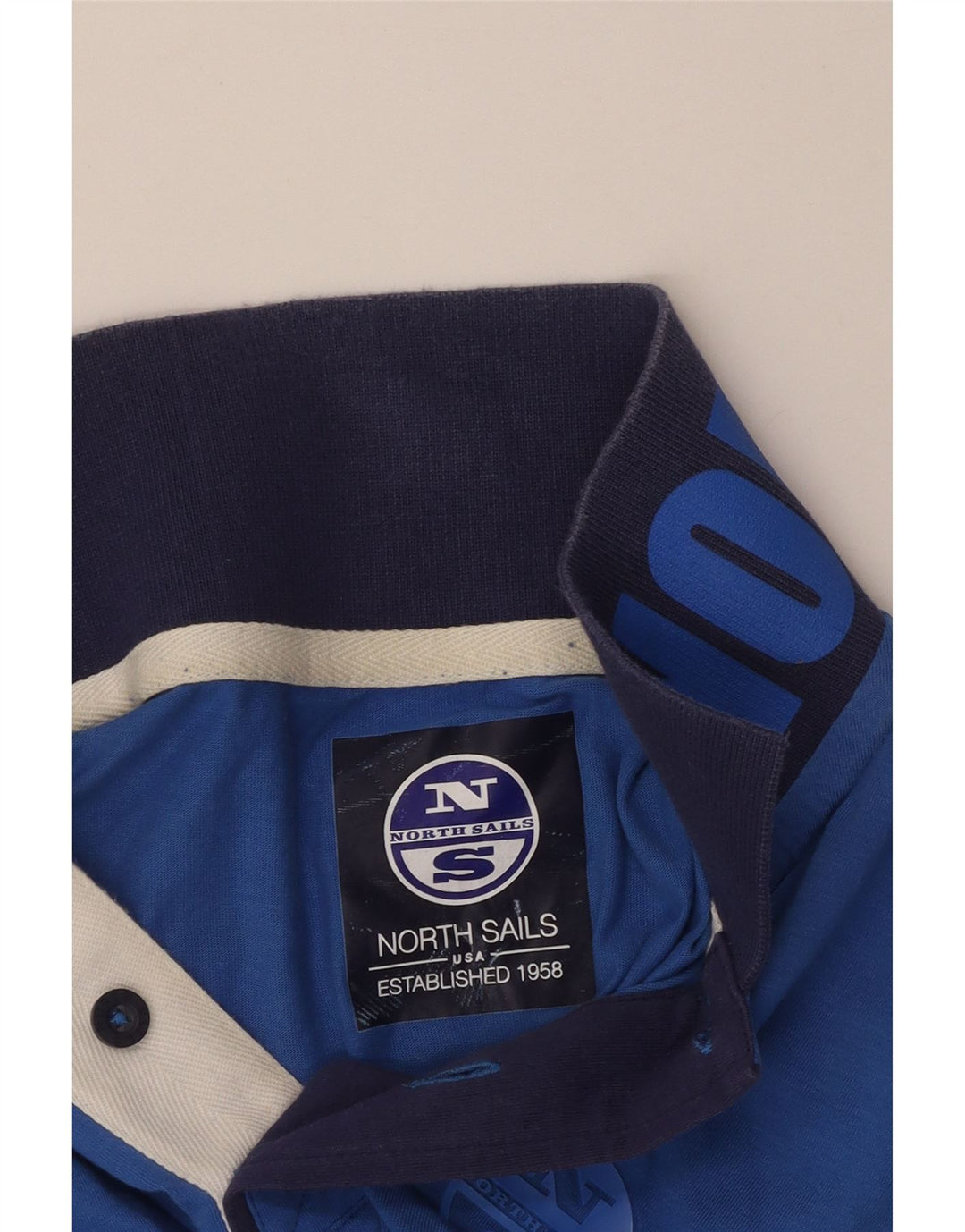 Polo grafica da uomo NORTH SAILS piccola blu