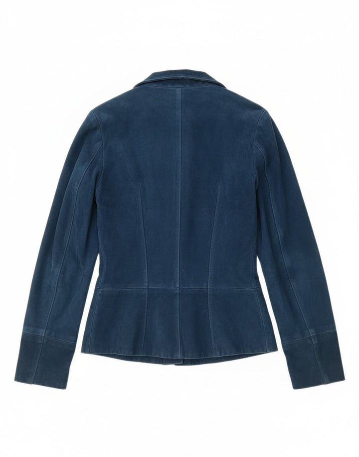 Vintage Womens 2 Button Blazer Jacket UK 4 XS Navy Blue