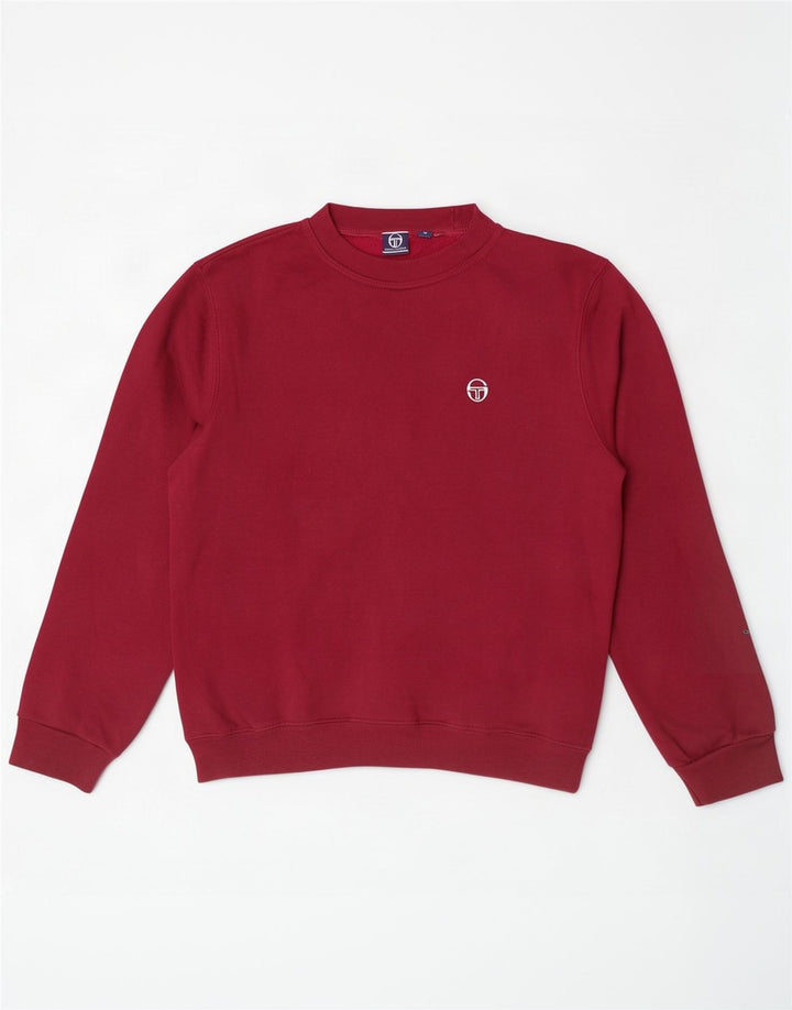 Sergio Tacchini Womens Sweatshirt Jumper UK 10 Small Burgundy