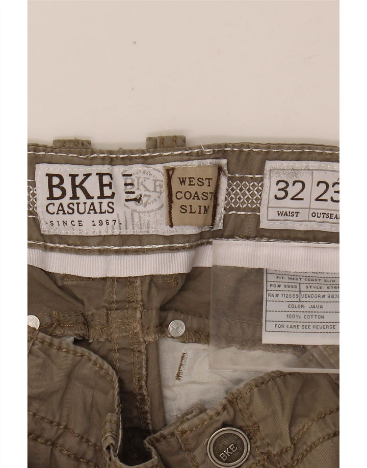 BKE Mens Chino Shorts W32 Medium Beige Cotton