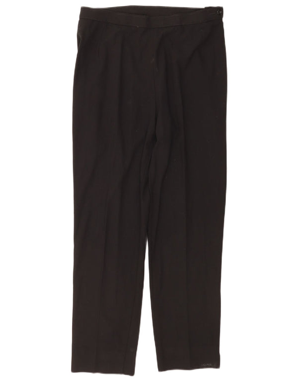 Marks & Spencer Womens Straight Casual Trousers UK 14 Large W32 L29 Black