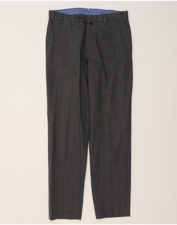MASSIMO DUTTI Pantaloni da abito da uomo EU 40 Medium W31 L31 Pied de poule grigio