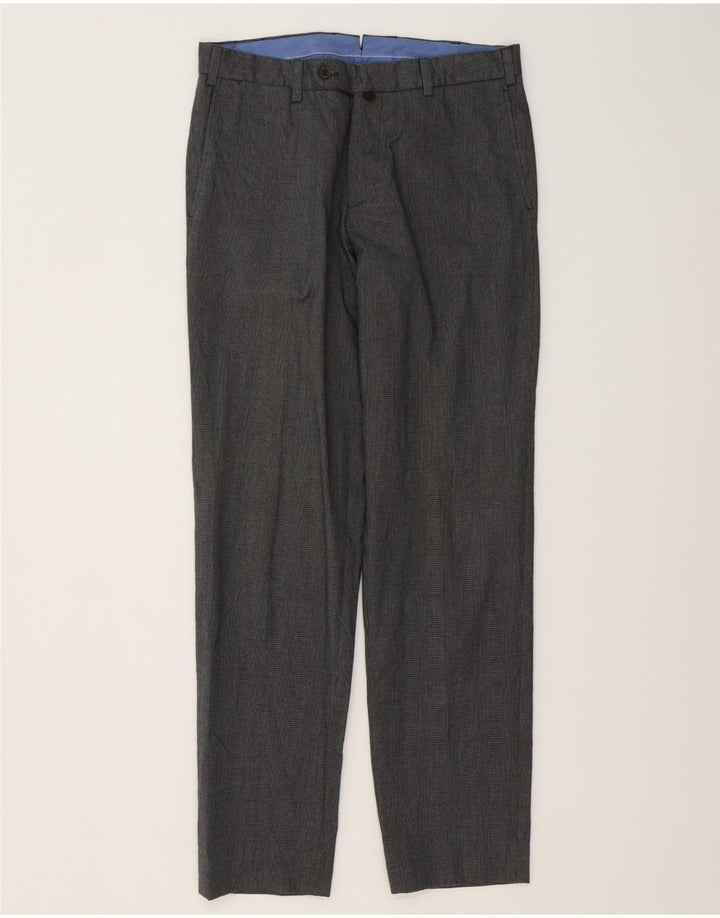 MASSIMO DUTTI Pantaloni da abito da uomo EU 40 Medium W31 L31 Pied de poule grigio