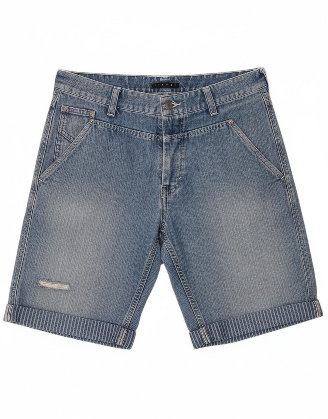 SISLEY Womens Denim Shorts W30 Medium Blue