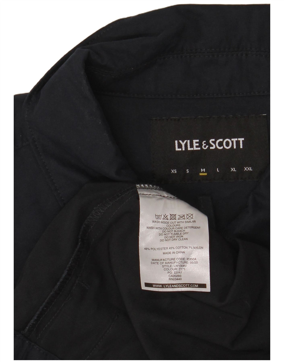 Giacca utility da uomo Lyle & Scott UK 38 poliestere blu navy medio