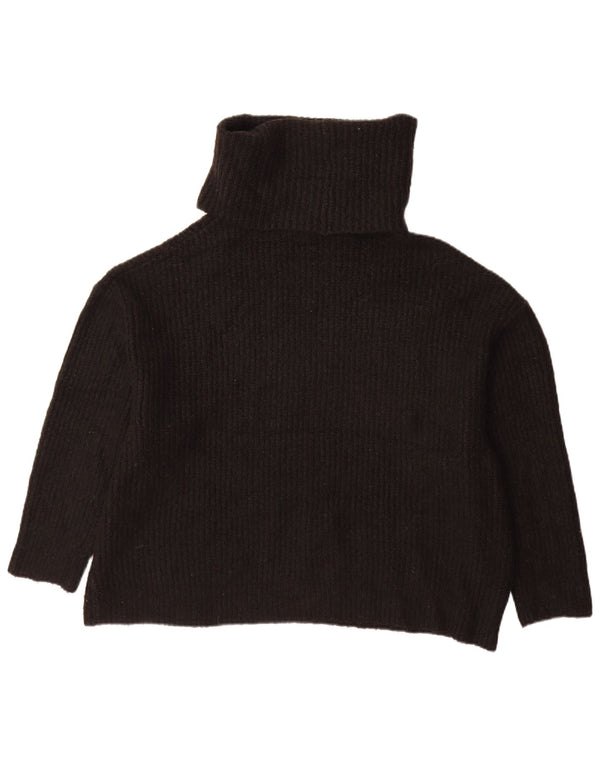 Zara Damen-Pullover mit Rollkragen, übergroß, Gr. 10, Größe S, Schwarz, Acryl