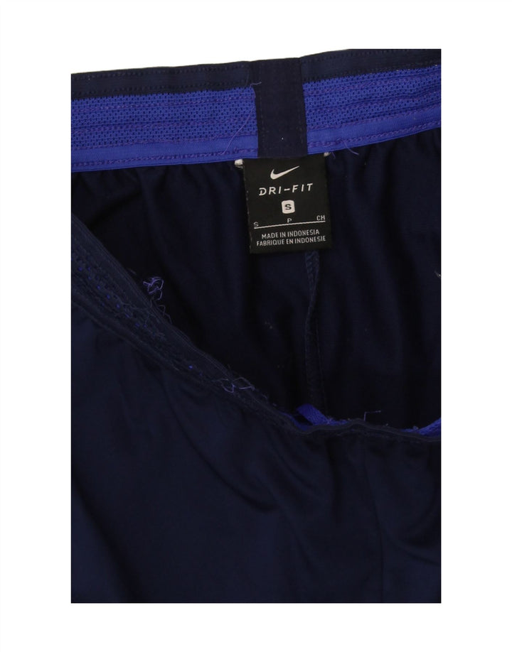 Nike Mens Dri Fit Tracksuit Trousers Small Navy Blue Colourblock