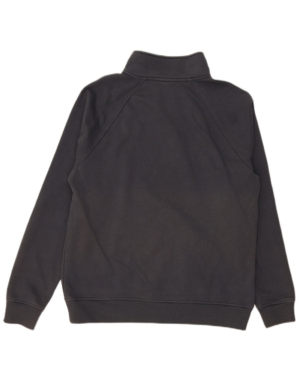 Felpa Champion da uomo con zip e collo, maglione XL, cotone grigio