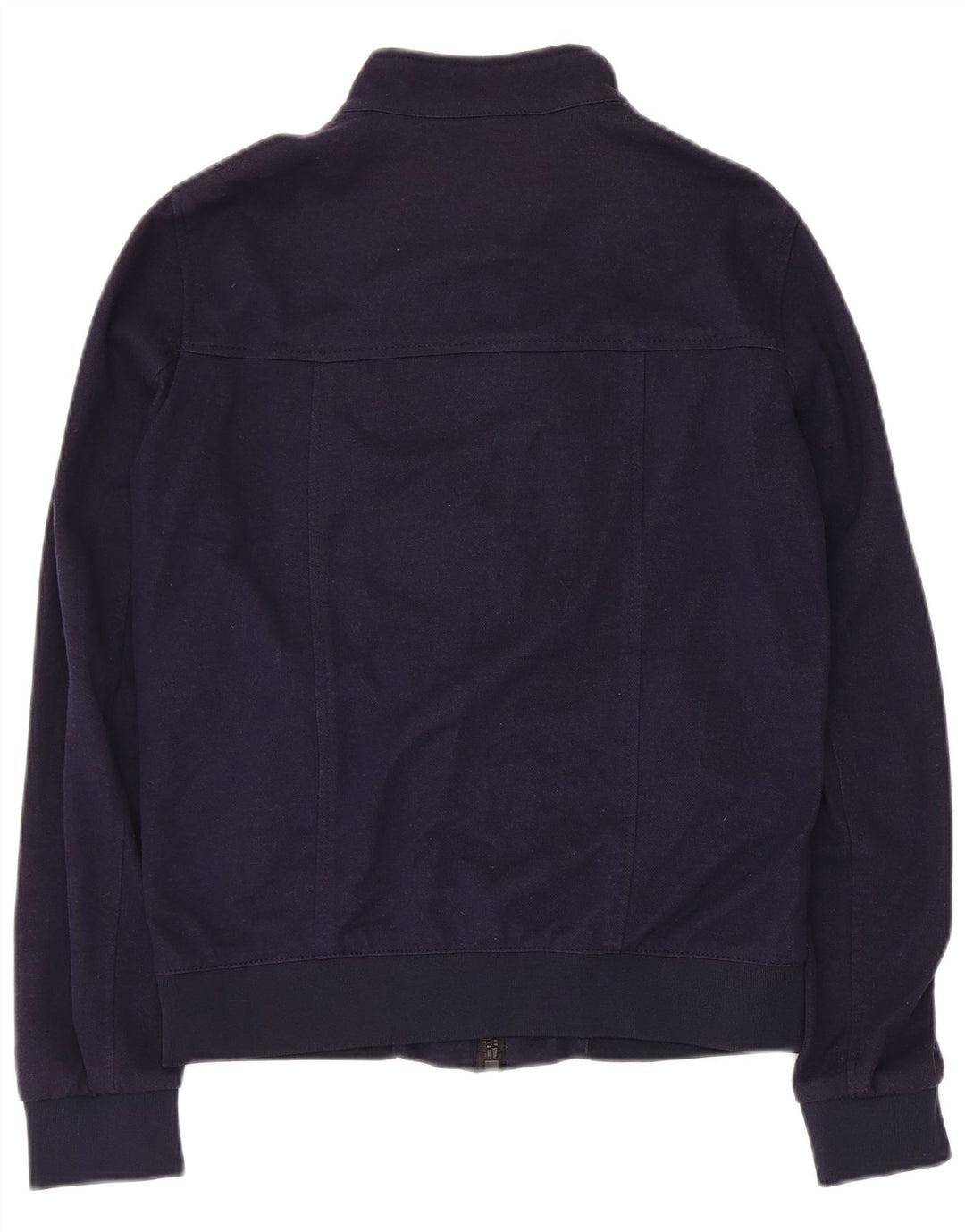 ZARA Mens Bomber Jacket UK 38 Medium Navy Blue Polyester