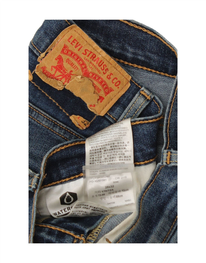 Мужские узкие джинсы Levi's W28 L28 синие, хлопок
