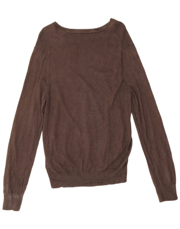Banana Republic Herre V-hals sweater Medium Brun Silke