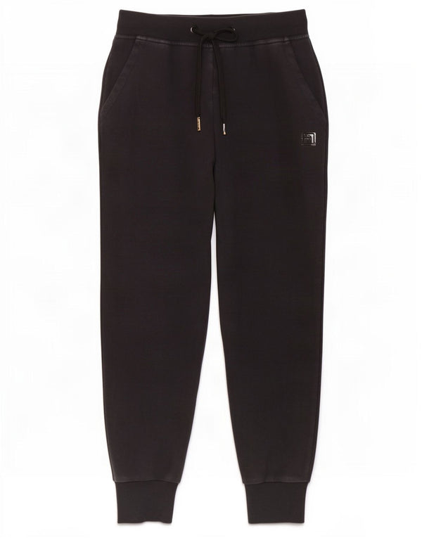Calça de treino feminina Fila Joggers UK 10 pequeno algodão preto