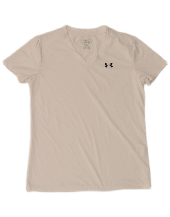 Under Armour Herre T-Shirt Top XS Hvid Polyester