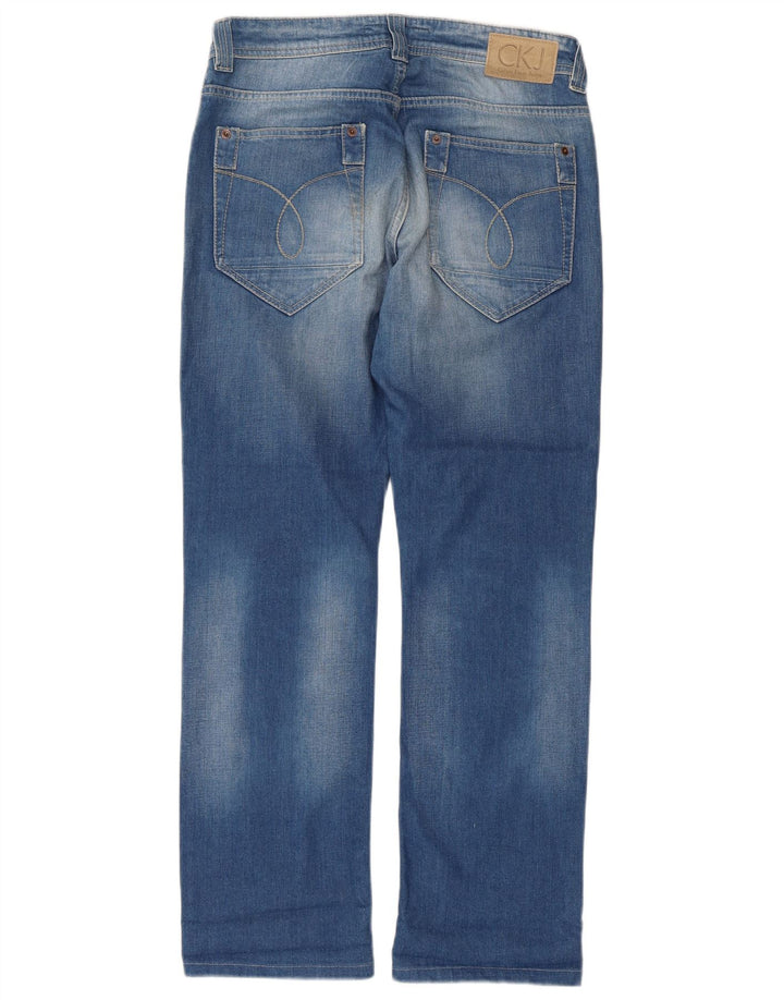 Calvin Klein Womens Straight Jeans W31 L29 Blue Cotton