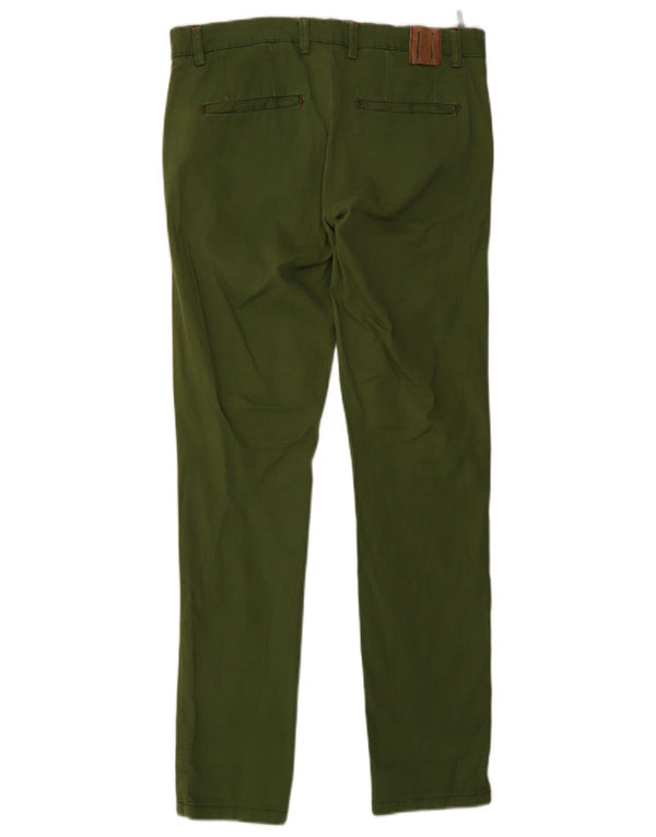 Zara Herre Slim Fit Chinobukser EU 40 Medium W34 L34 Grøn