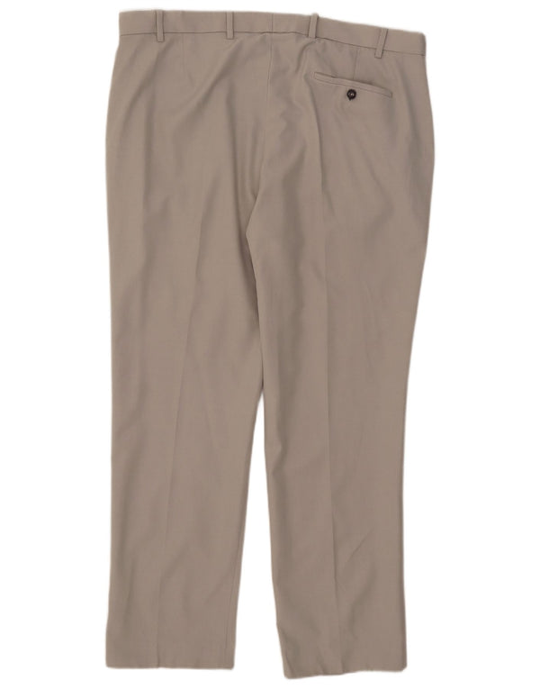 Pantaloni chino vestibilità regolare da uomo Marks & Spencer W40 L31 poliestere beige
