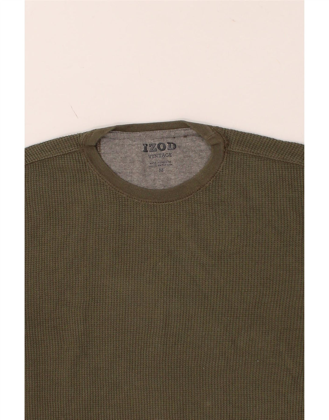 IZOD Mens T-Shirt Top Medium Khaki Vintage Izod and Second-Hand Izod from Messina Hembry 