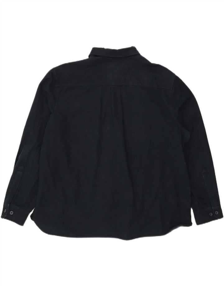 Eddie Bauer Herrenhemd 2XL Marineblau Baumwolle