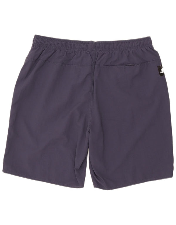 Adidas - Pantalones cortos deportivos para hombre, talla 2XL, nailon azul marino