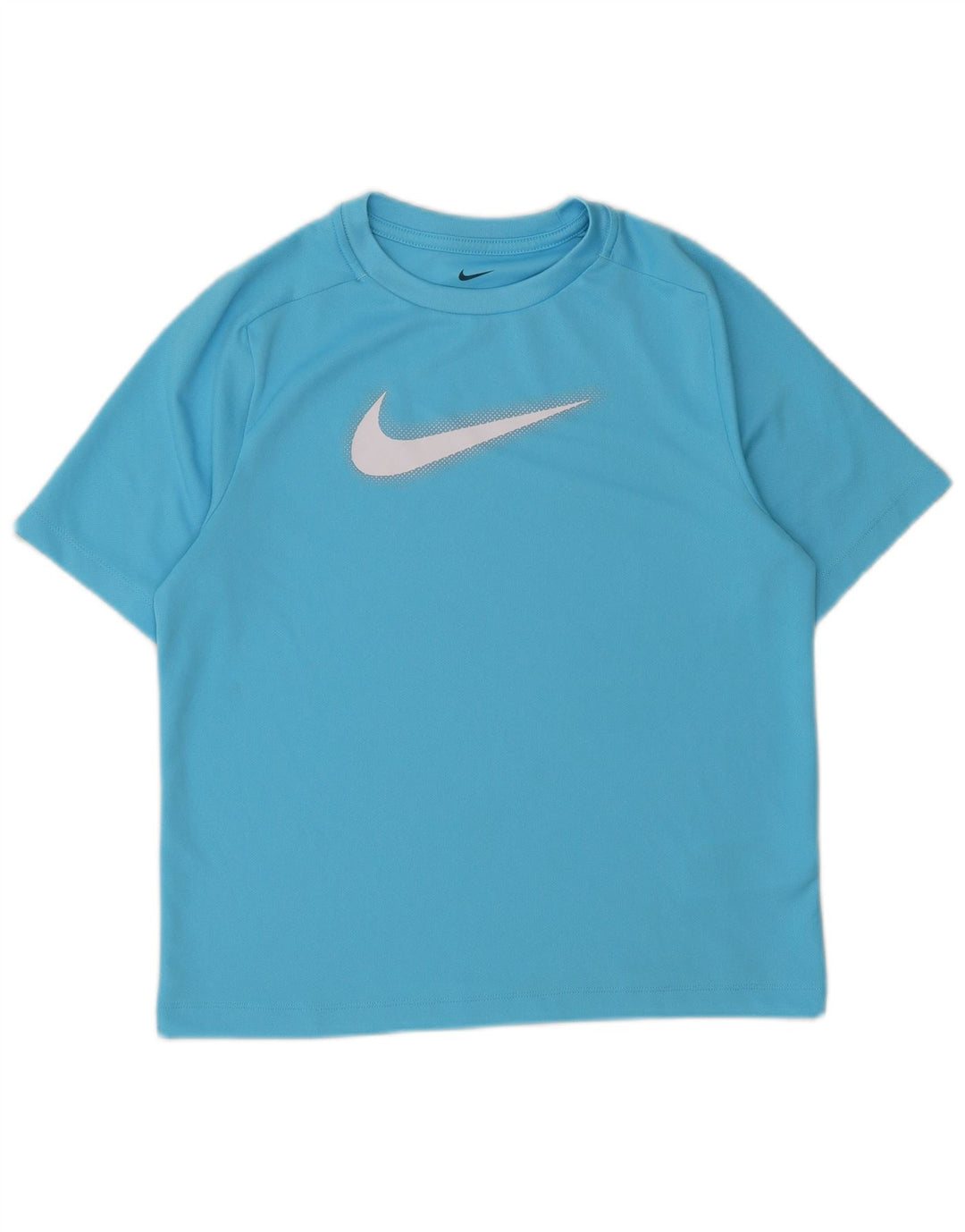 Nike Boys Dri Fit Graphic T-Shirt Top 12-13 Years Large Blue Polyester