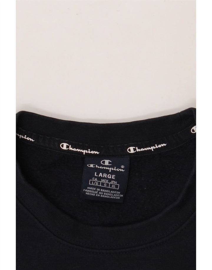 CHAMPION Mens Sweatshirt Jumper Large Navy Blue