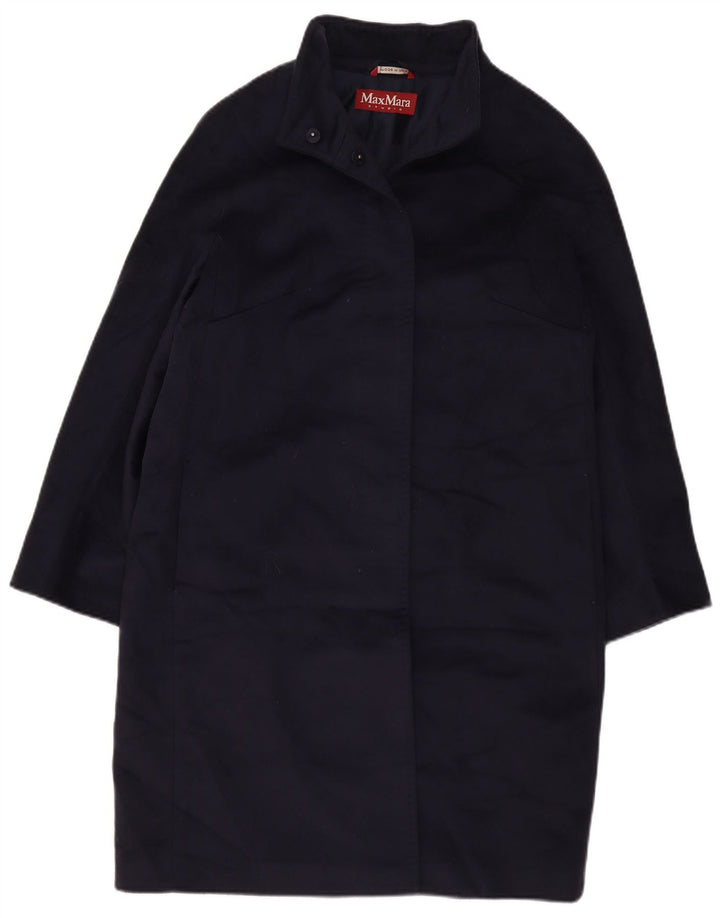 Cappotto da donna Max Mara UK 16 Large in lana vergine blu navy