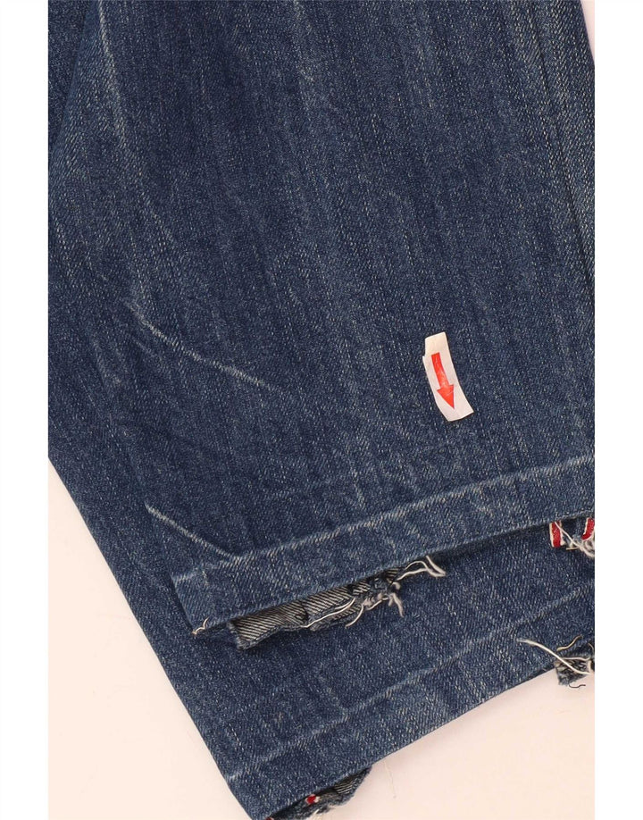 Replay Mens Distressed Slim Jeans W34 L34 Blue Cotton