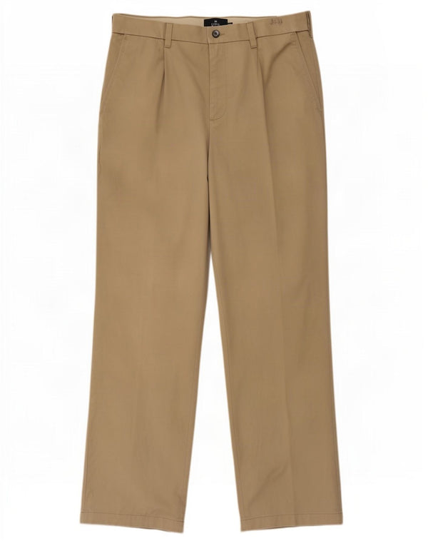Marks & Spencer Herre Pegged Chino Bukser W34 L31 Beige Bomuld