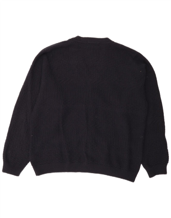 Vintage Herren Cardigan Pullover XL Marineblau