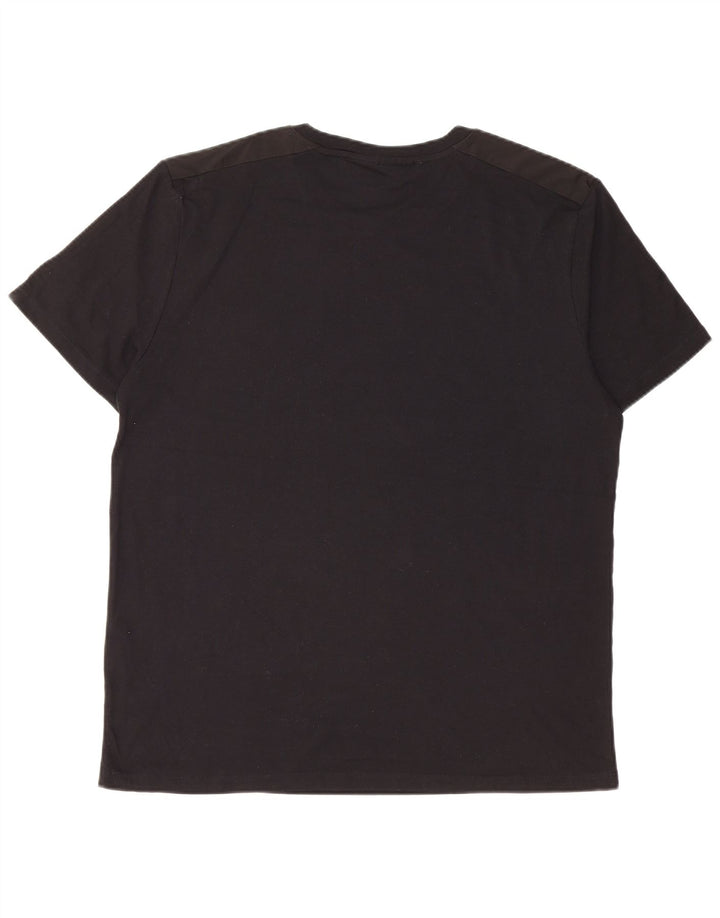 Dkny Herren T-Shirt Top Large Schwarz Baumwolle