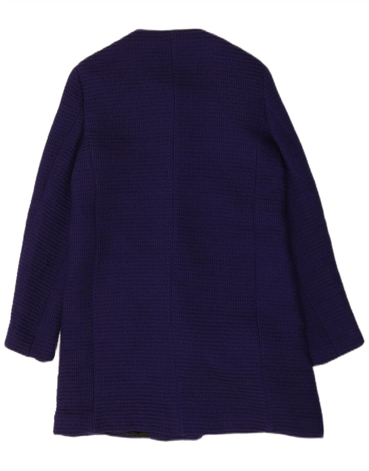 Zara Womens Overcoat UK 10 Small Navy Blue