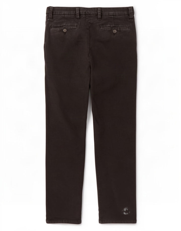 Marks & Spencer Mens Straight Regular Chino Trousers W34 L29 Black Cotton