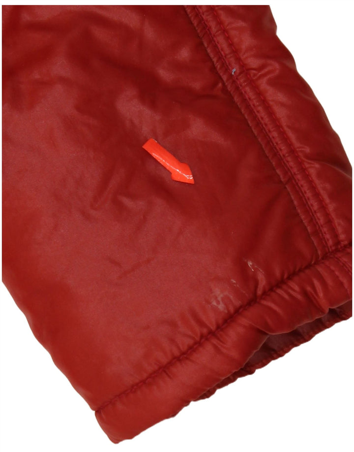 Charly Womens Hooded Padded Jacket IT 48 XL Red Colourblock Polyamide