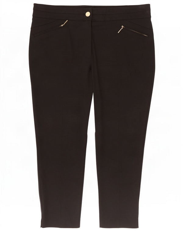 Pantaloni corti slim da donna Marks & Spencer UK 18 XL W38 L25 cotone nero