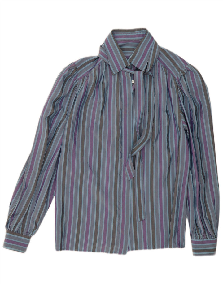 Cămașă vintage pentru femei UK 16 mare, multicoloră, cu dungi