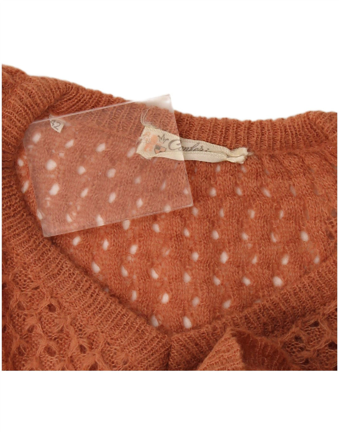 Vintage Womens V-Neck Jumper Sweater IT 42 Medium Brown
