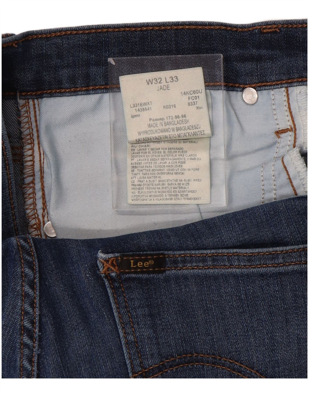 Jeans dritti da donna LEE Jade W32 L32 in cotone blu